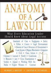Cover of: Anatomy of a lawsuit | Robert J. Shoop