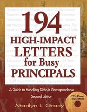 Cover of: 194 High-Impact Letters for Busy Principals by Marilyn L. Grady