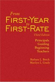 Cover of: From First-Year to First-Rate | Barbara L. Brock