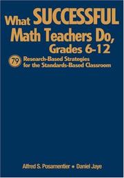 Cover of: What successful math teachers do, grades 6-12: 79 research-based strategies for the standards-based classroom
