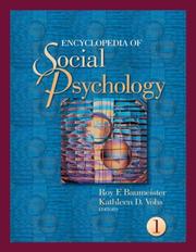 Cover of: Encyclopedia of Social Psychology by 