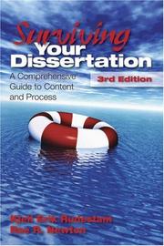 Cover of: Surviving Your Dissertation: A Comprehensive Guide to Content and Process (Surviving Your Dissertation: A Comprehen) by Kjell Erik Rudestam, Rae R. Newton