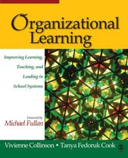 Cover of: Organizational Learning by Vivienne Collinson, Tanya Fedoruk Cook, Vivienne Collinson, Tanya Fedoruk Cook