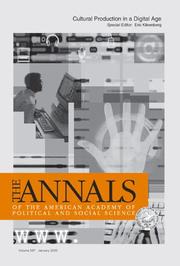 Cover of: Cultural Production in a Digital Age (The ANNALS of the American Academy of Political and Social Science Series)