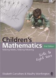 Cover of: Children's Mathematics by Elizabeth Carruthers, Maulfry Worthington