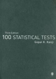 Cover of: 100 Statistical Tests by Gopal K. Kanji, Gopal K. Kanji