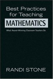 Cover of: Best Practices for Teaching Mathematics: What Award-Winning Classroom Teachers Do