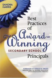 Cover of: Best practices of award-winning secondary school principals