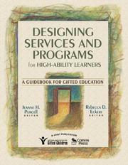 Cover of: Designing Services and Programs for High-Ability Learners by Jeanne H. Purcell
