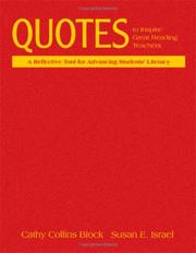 Cover of: Quotes to Inspire Great Reading Teachers: A Reflective Tool for Advancing Students' Literacy