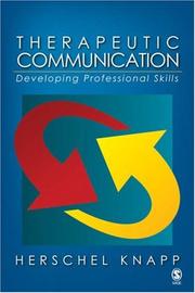 Cover of: Therapeutic Communication by Herschel Knapp