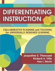 Cover of: Differentiating Instruction: Collaborative Planning and Teaching for Universally Designed Learning