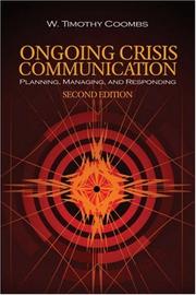 Cover of: Ongoing Crisis Communication | W. Timothy Coombs