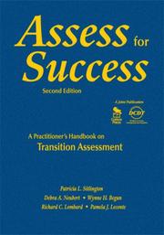 Cover of: Assess for Success by Patricia Sitlington, Debra Neubert, Wynne Begun, Richard C. Lombard, Pamela Leconte