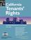 Cover of: California tenants' rights