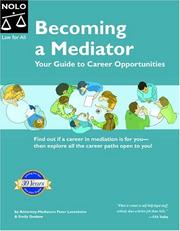 Cover of: Becoming A Mediator: Your Guide To Career Opportunities