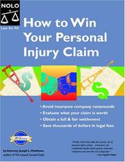Cover of: How to win your personal injury claim by J. L. Matthews