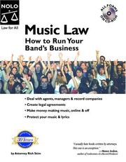 Cover of: Music law by Richard Stim