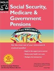 Cover of: Social security, medicare & government pensions by J. L. Matthews