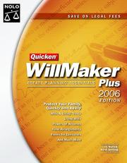 Cover of: Quicken WillMaker plus: estate planning essentials.