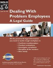 Cover of: Dealing with Problem Employees by Lisa Guerin, Amy Delpo, Lisa Guerin