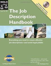 Cover of: The job description handbook