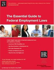 Cover of: Essential Guide to Federal Employment Laws