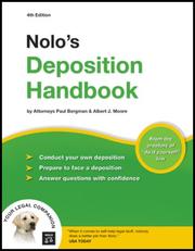 Cover of: Nolo's Deposition Handbook