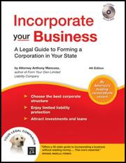 Cover of: Incorporate Your Business by Anthony Mancuso