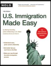 Cover of: U.S. Immigration Made Easy by Ilona M. Bray, Carl Falstrom