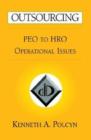Cover of: Outsourcing: Peo To Hro Operational Issues