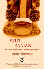 Cover of: Sruti Ranjani: Essays on Indian Classical Music and Dance