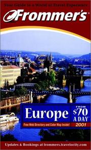 Cover of: Frommer's 2001 Europe: From $70 a Day (Frommer's Europe from $ a Day)