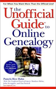 Cover of: The unofficial guide to online genealogy by Pamela Rice Hahn