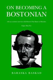 Cover of: On Becoming A Bostonian by Baraska Baskad