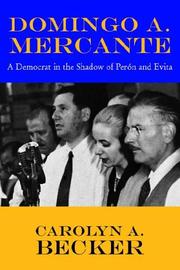 Cover of: Domingo A. Mercante by Carolyn A. Becker
