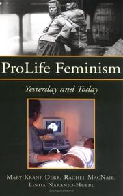 Cover of: ProLife Feminism by Mary Krane, Rachel MacNair, Linda Derr