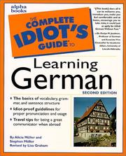 Cover of: The complete idiot's guide to learning German