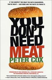 Cover of: You Don't Need Meat by Peter Cox