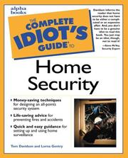 Cover of: The complete idiot's guide to home security by Davidson, Tom