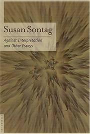 Cover of: Against Interpretation by Susan Sontag
