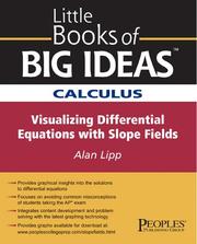 Cover of: Calculus visualizing differential equations with slope fields