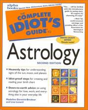 Cover of: The complete idiot's guide to astrology by Madeline Gerwick-Brodeur