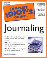 Cover of: The complete idiot's guide to journaling