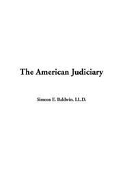 Cover of: The American Judiciary