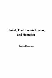 Cover of: Hesiod The Homeric Hymns And Homerica by Hesiod