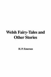 Cover of: Welsh Fairy: Tales And Other Stories