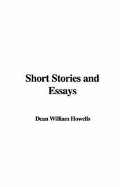 Cover of: Short Stories and Essays | William Dean Howells