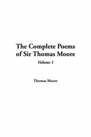 Cover of: The Complete Poems of Sir Thomas Moore