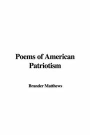 Cover of: Poems of American Patriotism by Brander Matthews